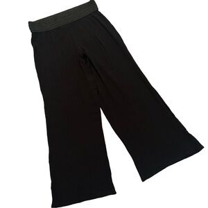 I. N. STUDIO Wide leg Palazzo pants Elastic waist Black Juniors Size Large